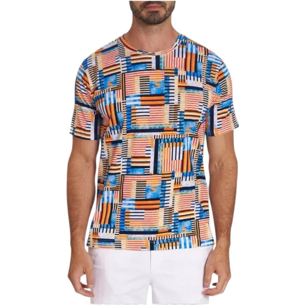 Robert Graham Victory Lane Graphic Multi T-Shirt XXL